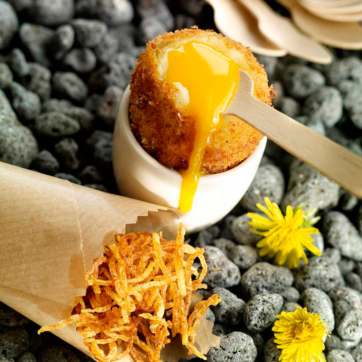 LE CROQUETTE DE HUEVO FRITO